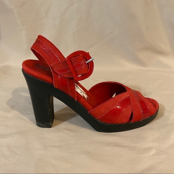 Arche Lylam Size 8 Red Heel Sandals - Picture 5 of 16